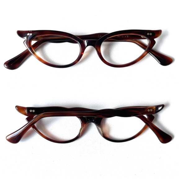 Petite Fit Cat Eye MCM Eyeglasses New Old Stock 1950s Tortoise Glasses Frames US - Picture 9 of 13